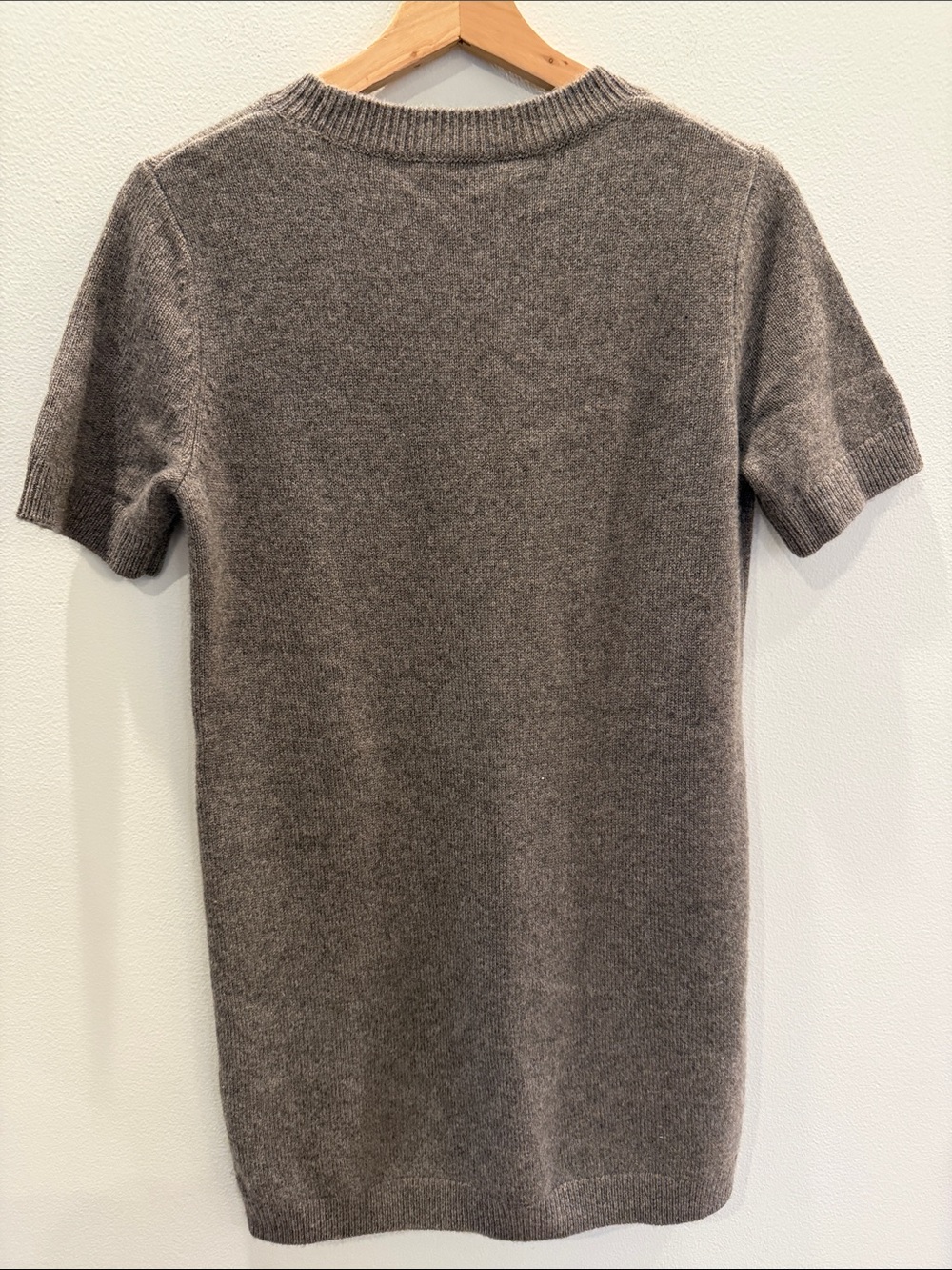 Reformation Bell Cashmere Mini Dress Heather Taupe Brown Size Sm - Picture 6 of 8